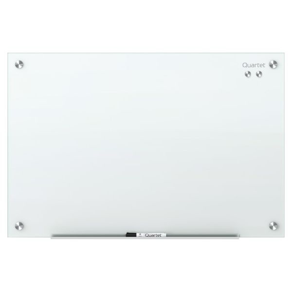 Quartet Infinity Magnetic Glass Unframed Dry-Erase Whiteboard, 72" x 48", White 72" (6 ft) Width x 48" (4 ft)