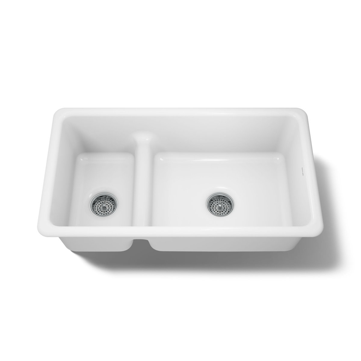 IronTones Kohler 33" L x 18.75" W Drop-in Smart Divide Double-Equal Kitchen Sink K-5312-0