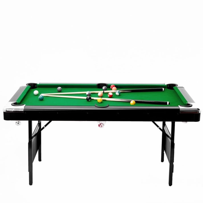 Garvee 7FT Foldable Billiards Table Set With Balls, Cues, Chalks, Brush For Family Game Room, Green Portable Pool Table - (It is noted that this is not the exact pool table in stock photos, but a very similar model)