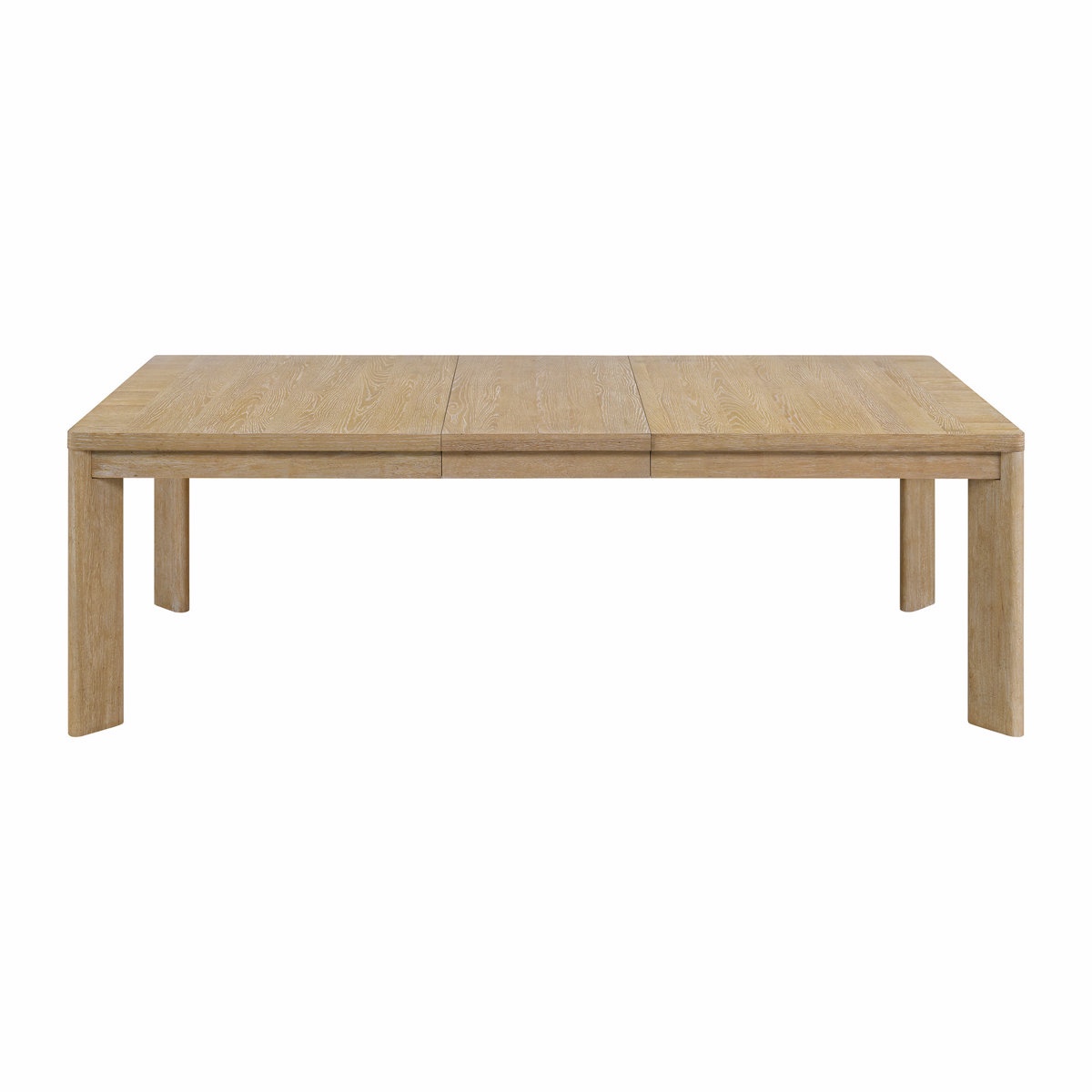 Condition photo showing Good Condition for ashal 72''l x 42”w rectangular beige solid oak wood dining table, extended width is 92”, overall dimensions 30'' h x 72'' w x 42'' d, legs of table will need tightened, corner has a modest chip (pictured) primarily cosmetic , no impact on the table’s durability or performance, table edges have slight chipping around the top