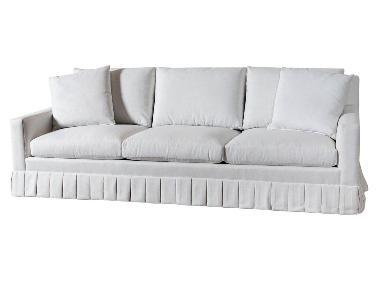 Revival Home White Linen 3 Seat Poppy Sofa (Row 17)
