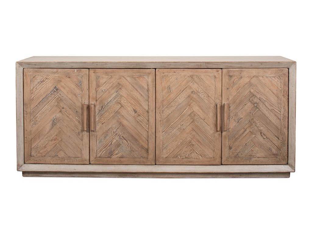 Natural Wood 4 Door Sideboard (Row 17)