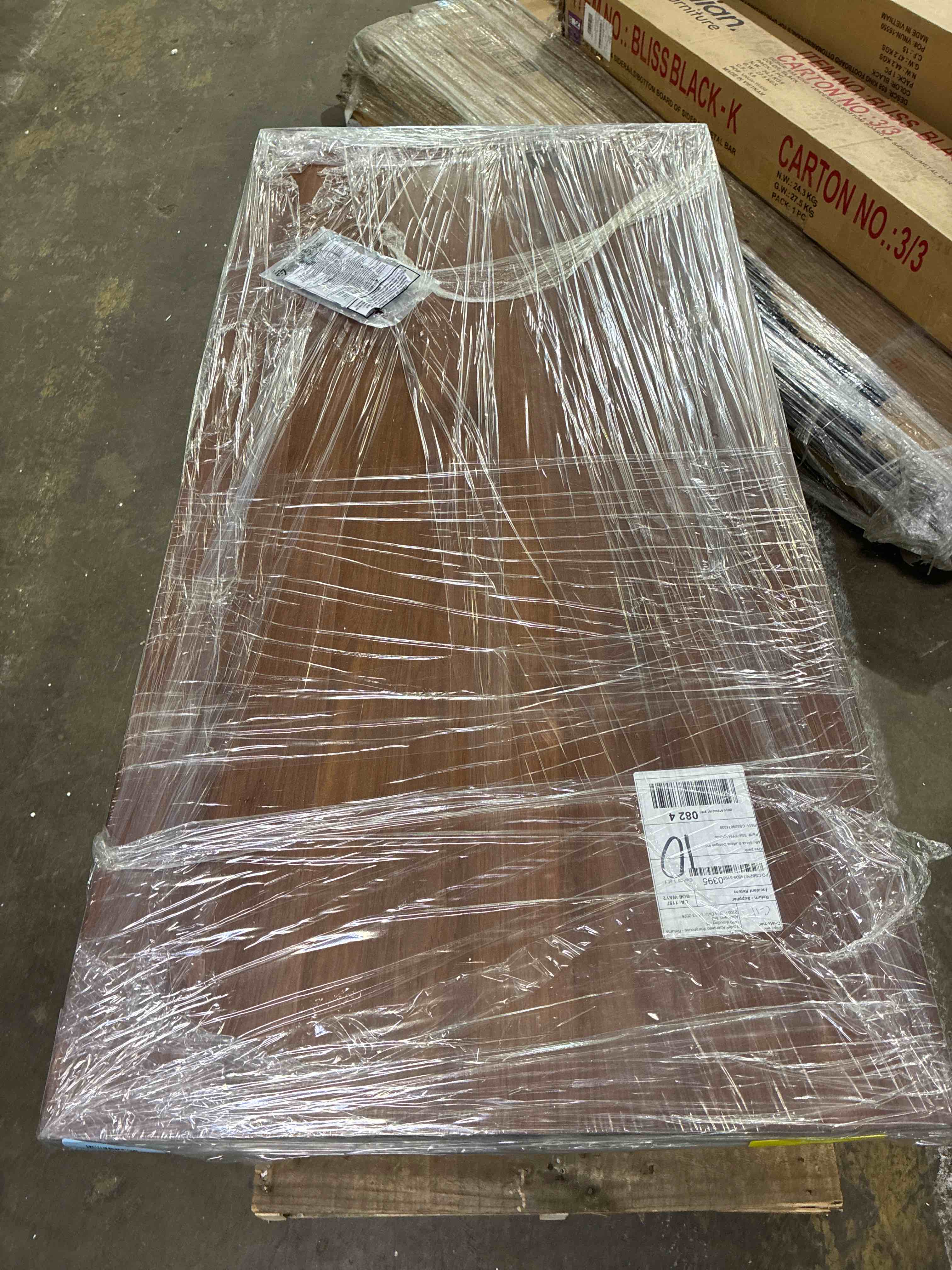 Condition photo showing New/Like New for loon peak ignacio solid ash wood dining table with metal plate and modern slant base. 55 w x 27.5 d x 29.5 h