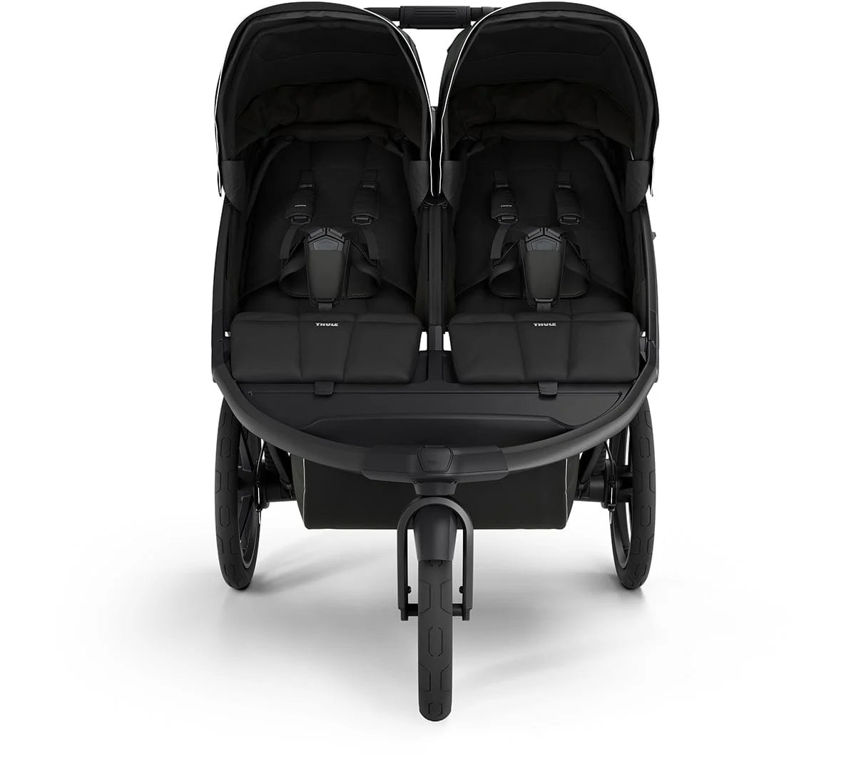 Condition photo showing New/Like New for thule urban glide 3 double jogging stroller with non-magnetic buckle in black