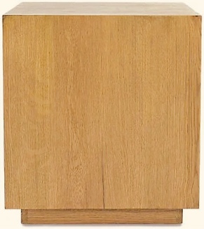 Condition photo showing New/Like New for anthropologie layne light natural oak square end table, 20 x 20 x 22