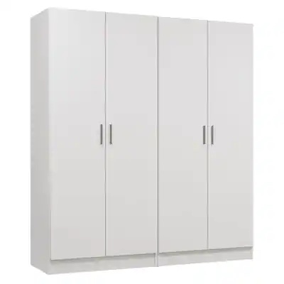 Madesa 2 Door Storage Cabinet With Ample Shelf Space 31"L Utility Armoire Closet Modern Entryway And Bedroom Organization Unit - White. 71'' H 20'' D 62'' L