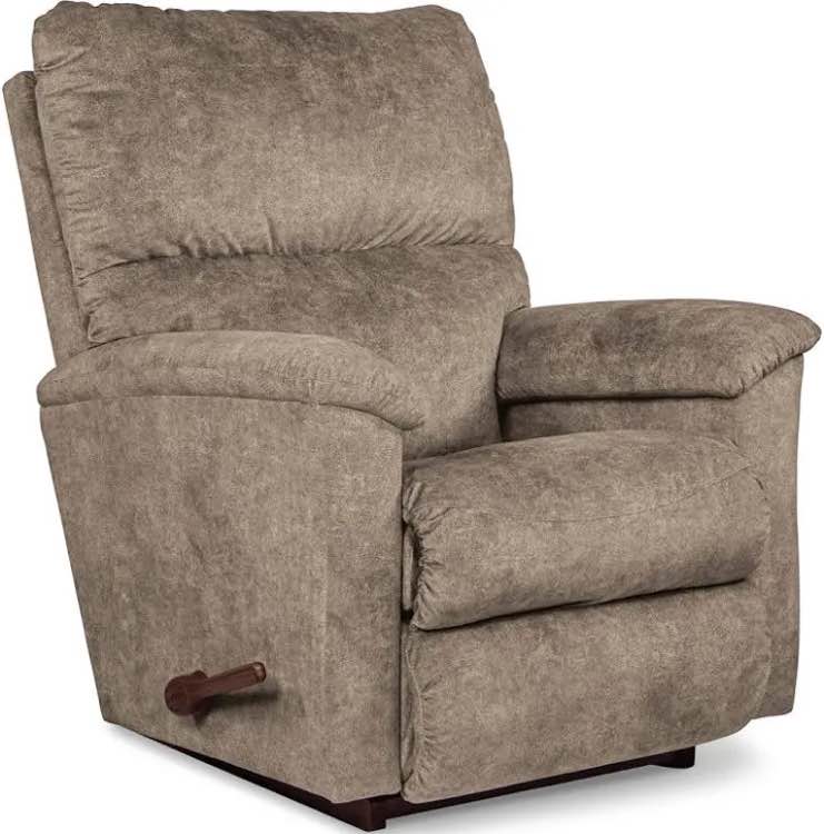 La-Z-Boy Brooks Mushroom Rocker Recliner with Plush Cushioning and Supportive Chaise Seating