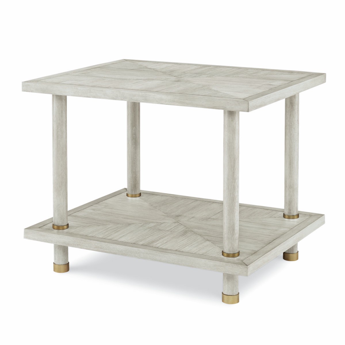 Century Caribe Solid Wood & Bamboo End Table  (Row 22)