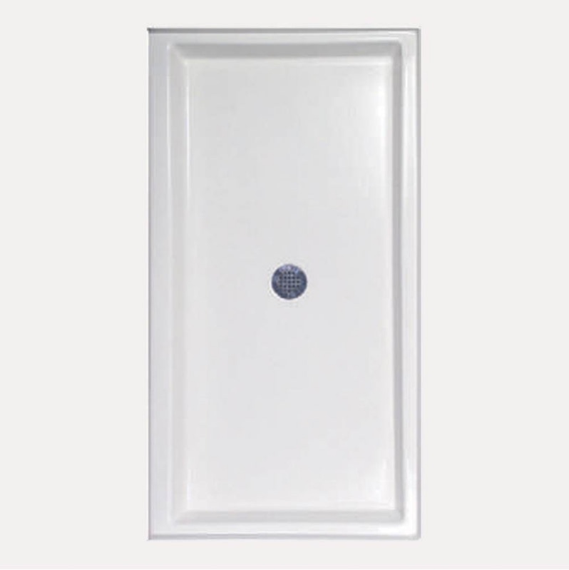 White Ceramic Shower Pan- Hydro Systems Shower Pan GC 6034, 60” x 34”