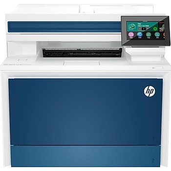 hp color laserjet pro mfp 4301fdw wireless printer, ai-capable all in one printer, scan, copy, fax, built in wifi, ethernet and usb connectivity. 