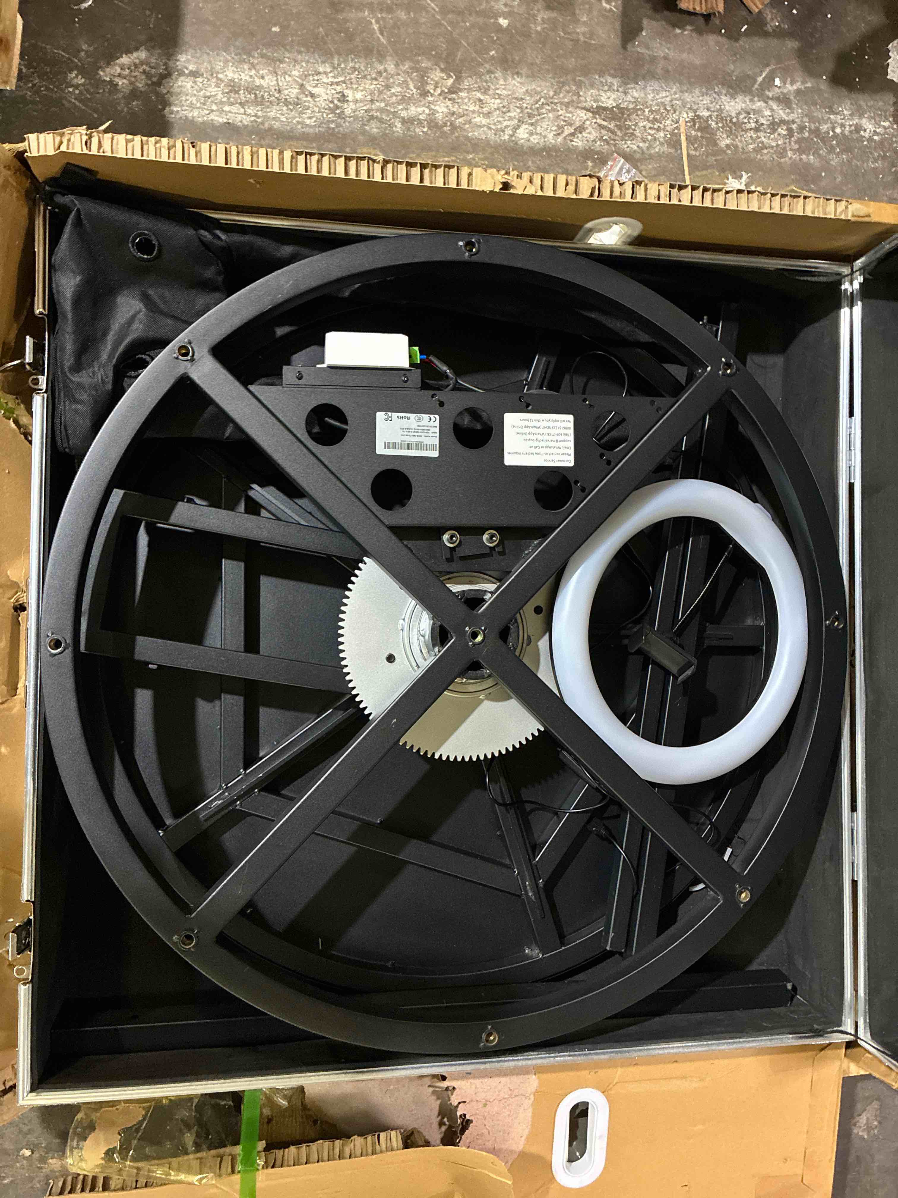 Condition photo showing New/Like New for mwe 360 photo booth machine for parties with flight case,logo customization,software app remote automatic 360 spin camera video photobooth 80cm for 3-5 people(31.5"+flight case)