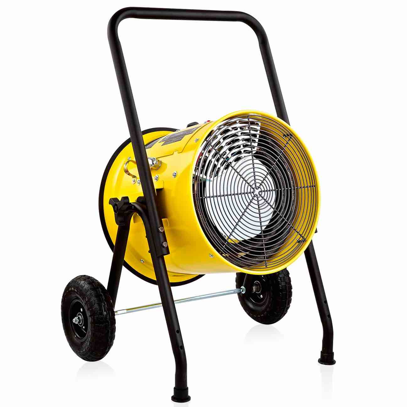 dr. infrared heater salamander construction 15000-watt, single phase, 240-volt portable fan forced electric heater. required 80-amp circuit breaker, product dimensions: 28”l x 22”w x 39”h, product weight 70 lbs