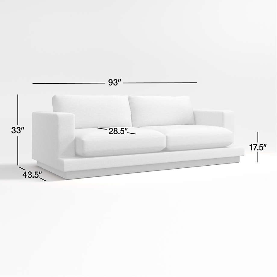Condition photo showing New/Like New for tidal 93" sofa - sofa is not the exact one pictured in the stock photo but is very close, please see lot photos for accurate depiction. also comes with legs)