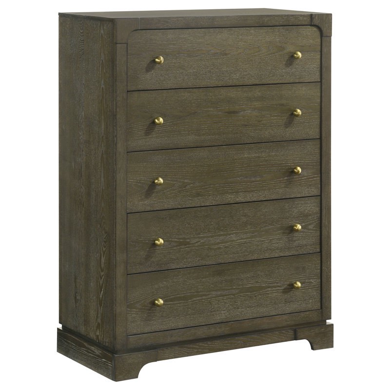 czupka 5-drawer bedroom chest of drawers dark cocoa - (good condition because it is missing the base/feet to the dresser, but is not noticeable and doesn’t affect the function. dresser also has a few scuffs on the corners and one on top, pictured)