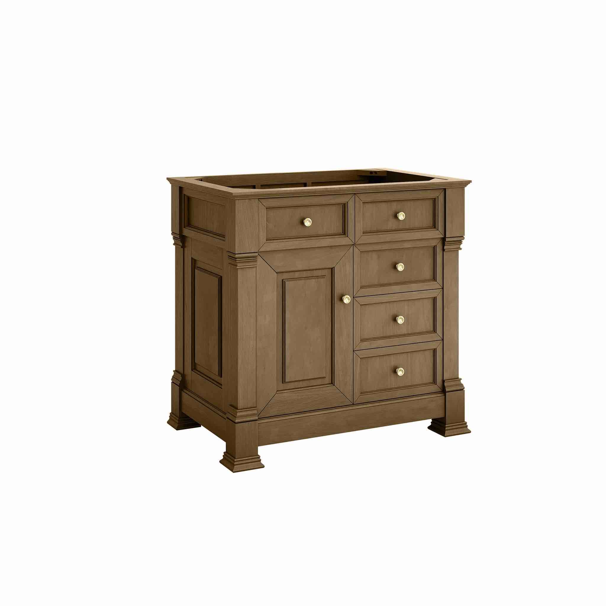 Condition photo showing New/Like New for brookfield 36" single vanity in honey (new in box, base only) w × 23.5" d × 33" to 34" h