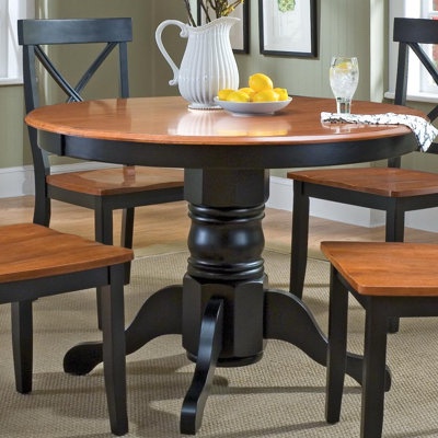 Black Shelton table pedestal base (no top)