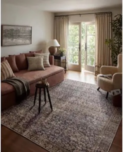 Leloi Le Georgie collection GER-01 denim 19” pile height area rug