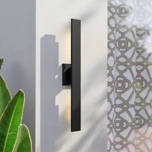 Anabrenda Black 2 Bulb Integrated LED Outdoor Armed Sconce