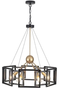 Bossley 6 Light Dimmable Sputnik Geometric Drum Chandelier