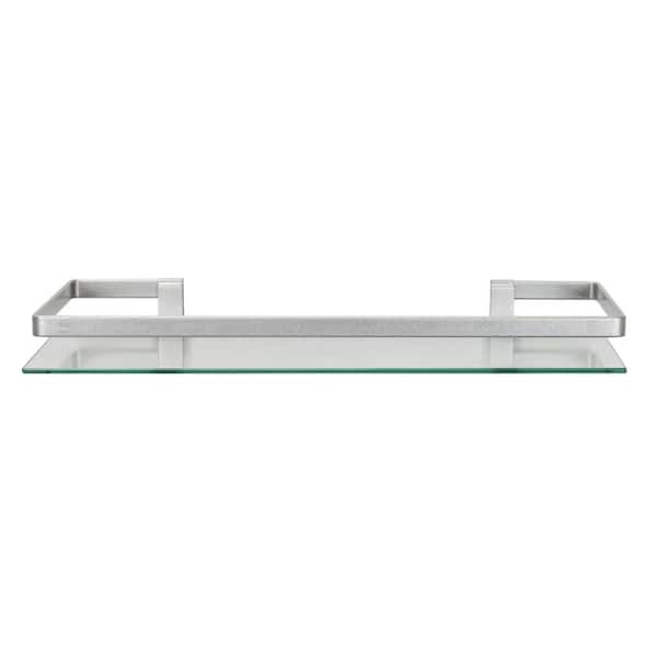 19.75 in. W Wall Mounted Tempered Glass Bathroom Shelf
