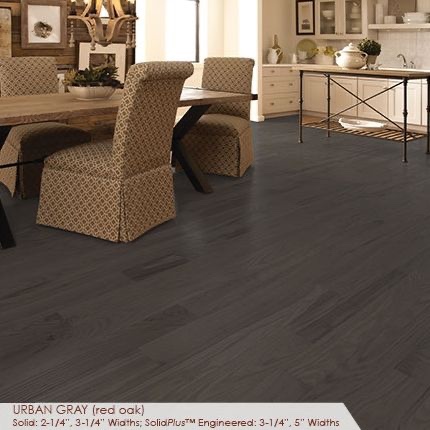 Somerset Classic Collection Strip 2 1/4" Solid Urban Gray Wood Flooring, 25 Sq/Ft per Box, 3 Boxes Total