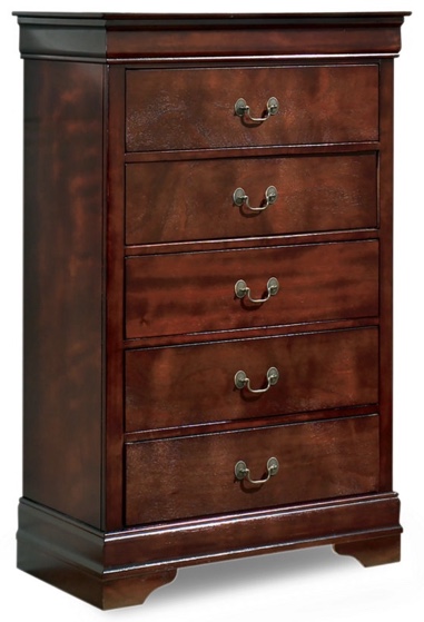Ashley Signature Alisdair Wood Chest w/5 Drawers, Dark Brown