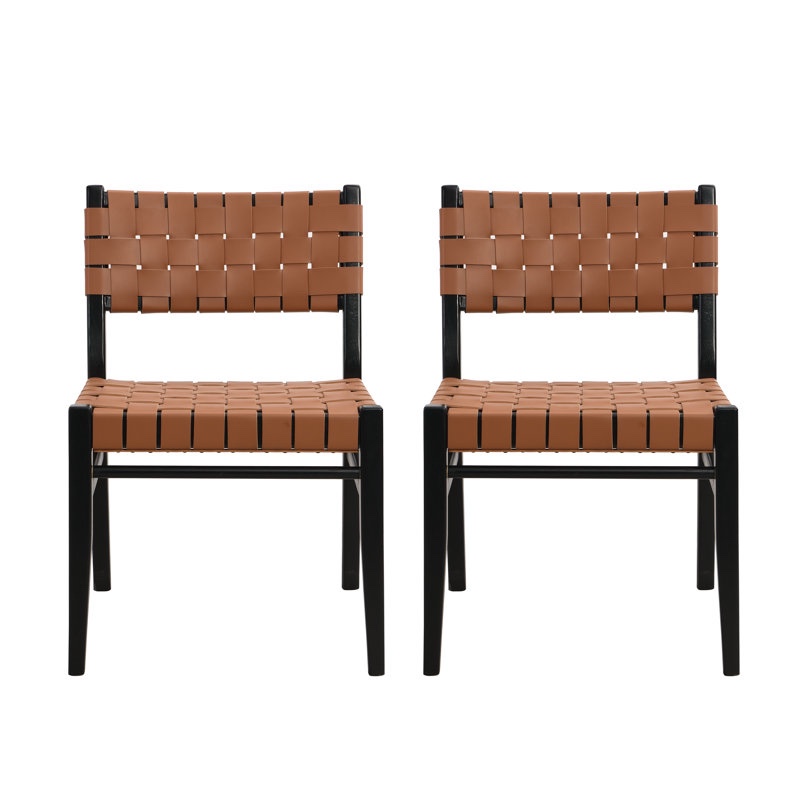 Ashmit Vegan Leather Dining Chairs (Set of 2)
