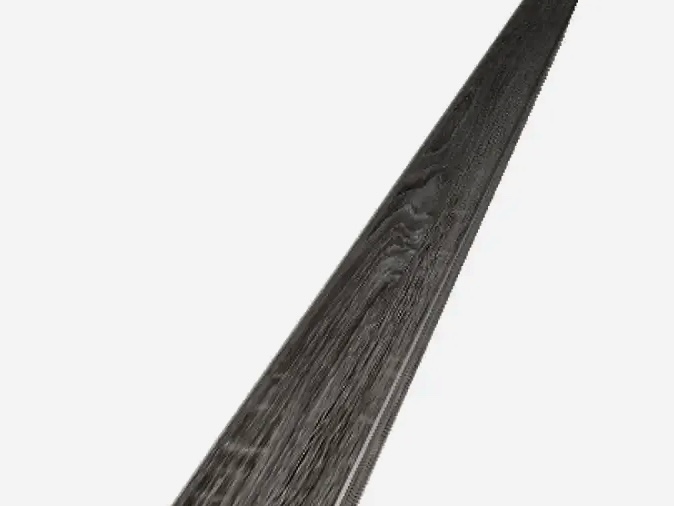 Armstrong 94” L, 3” W, .5” Thick Solid Oak Wooden Trim in Peppercorn. Peppered Brown, Slanted Slab. 5 Pieces per box, 10 Boxes Total