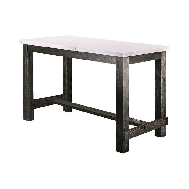 Brule Counter Height Dining Table with Marble Top (CM3736PT) (table only, benches sold separately)
