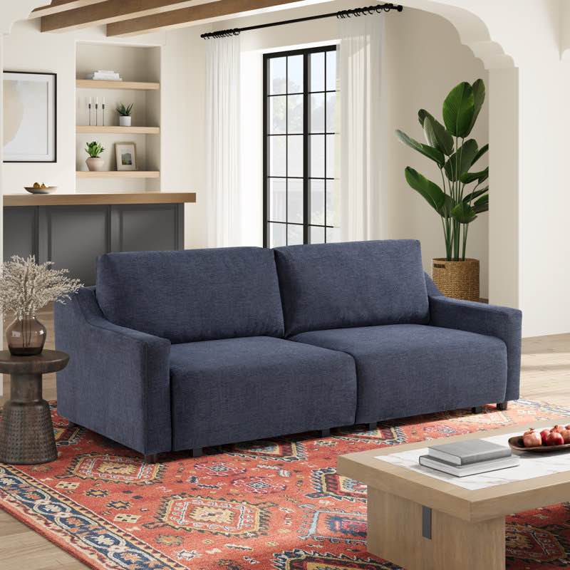 Serta Gabi 90.2" Upholstered Queen Size Convertible Sleeper Sofa