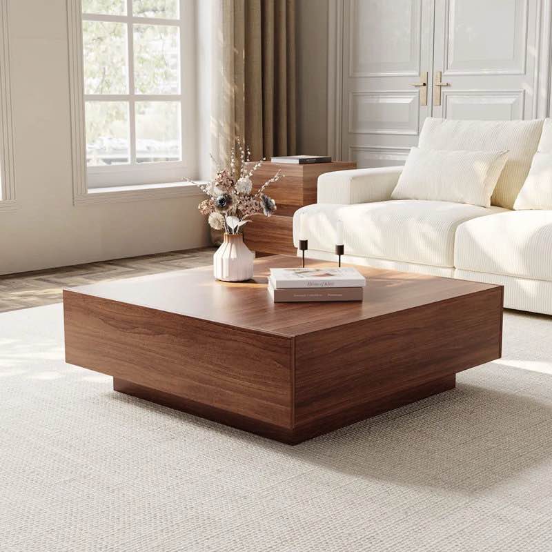 Cristyle Wood Living Room Table, Square Coffee Table, Fully-assembled