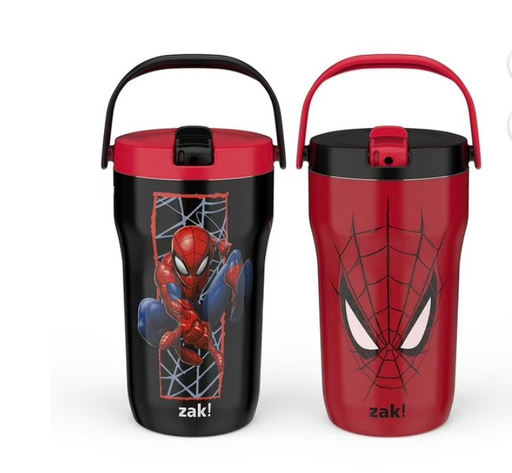 zak designs 14-oz. stainless steel double wall sutton grip tumbler for kids, 2-piece