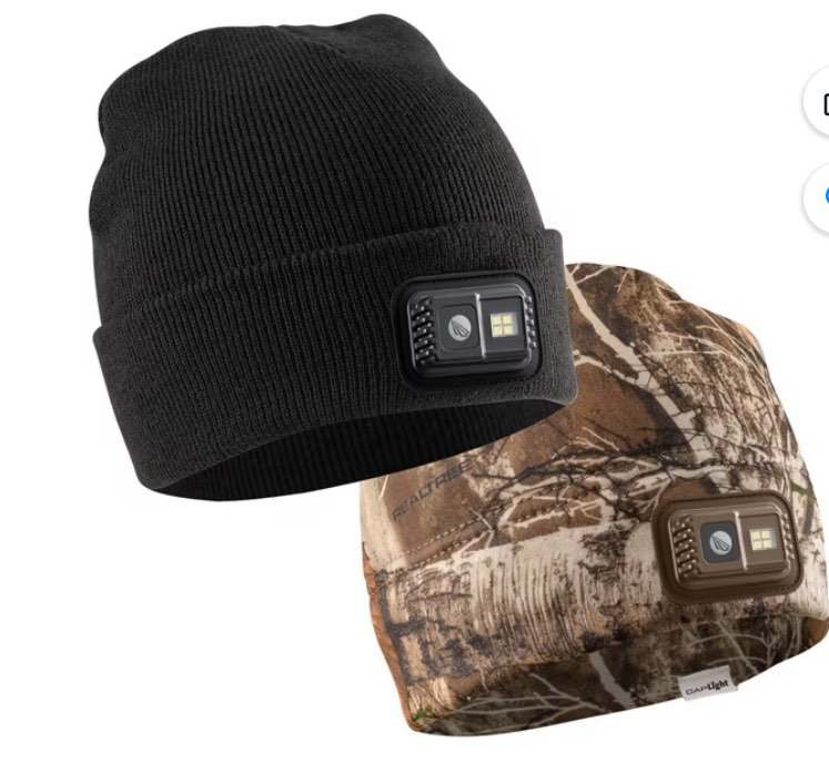 CAPLight Rechargeable 4.0 2 Knit Black/Fleece RT APX Beanies