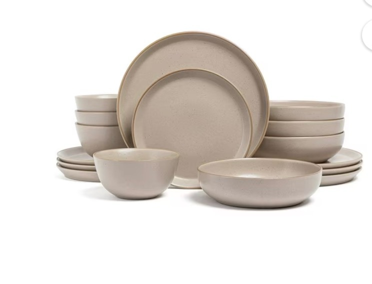 Over&back 16-Piece Artisan Stoneware Dinnerware Set