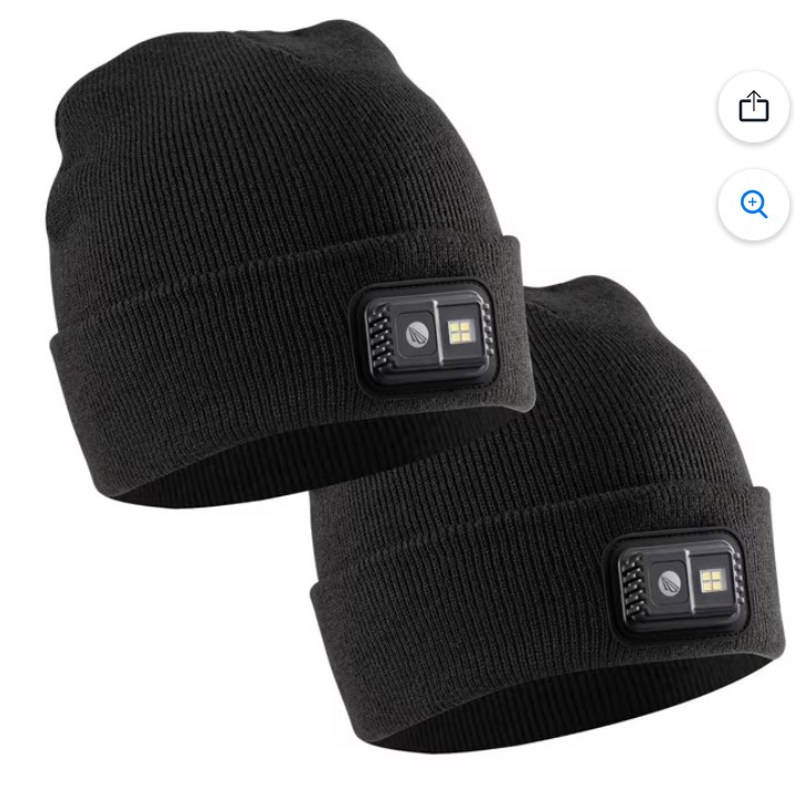 CAPLight Rechargeable 4.0 2 Knit Black/Fleece RT APX Beanies