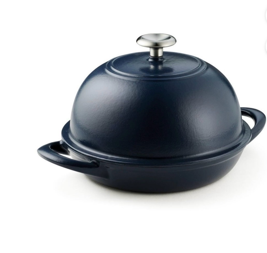 Tramontina 9.5" Enamel Cast Iron Bread Oven, Matte Navy