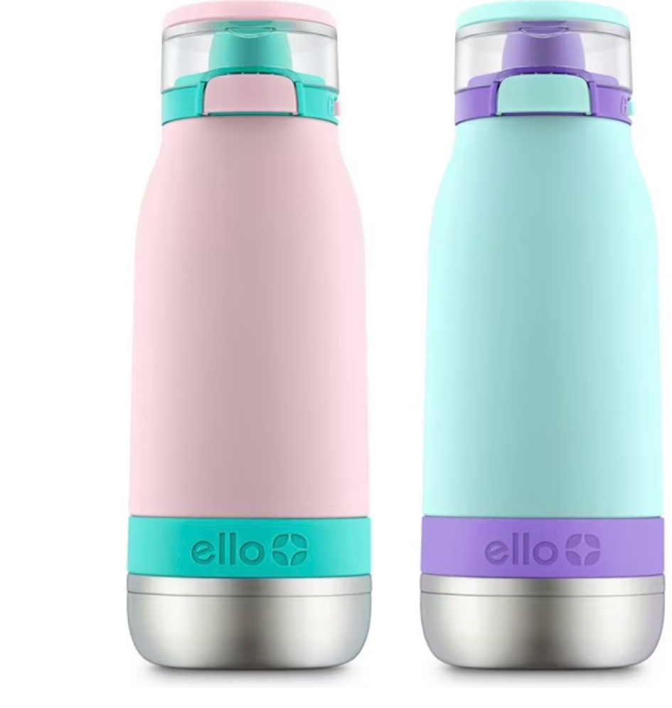 Ello Emma 14 oz. Stainless Steel Water Bottle, 2 Pack, Choose Color