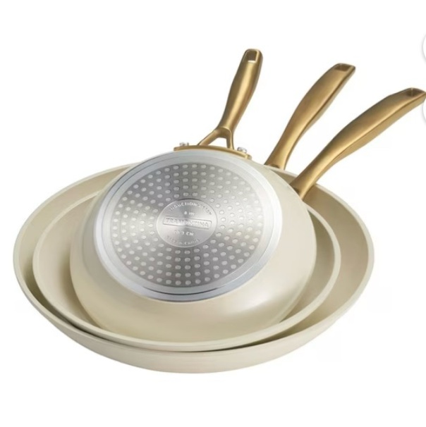 tramontina cold forged 8", 10", and 12" fry pans with ceramic interior