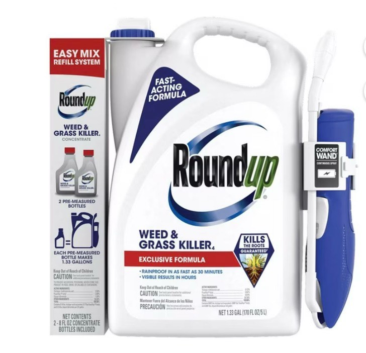 roundup weed and grass killer4 club bundle with comfort wand and 2 refills