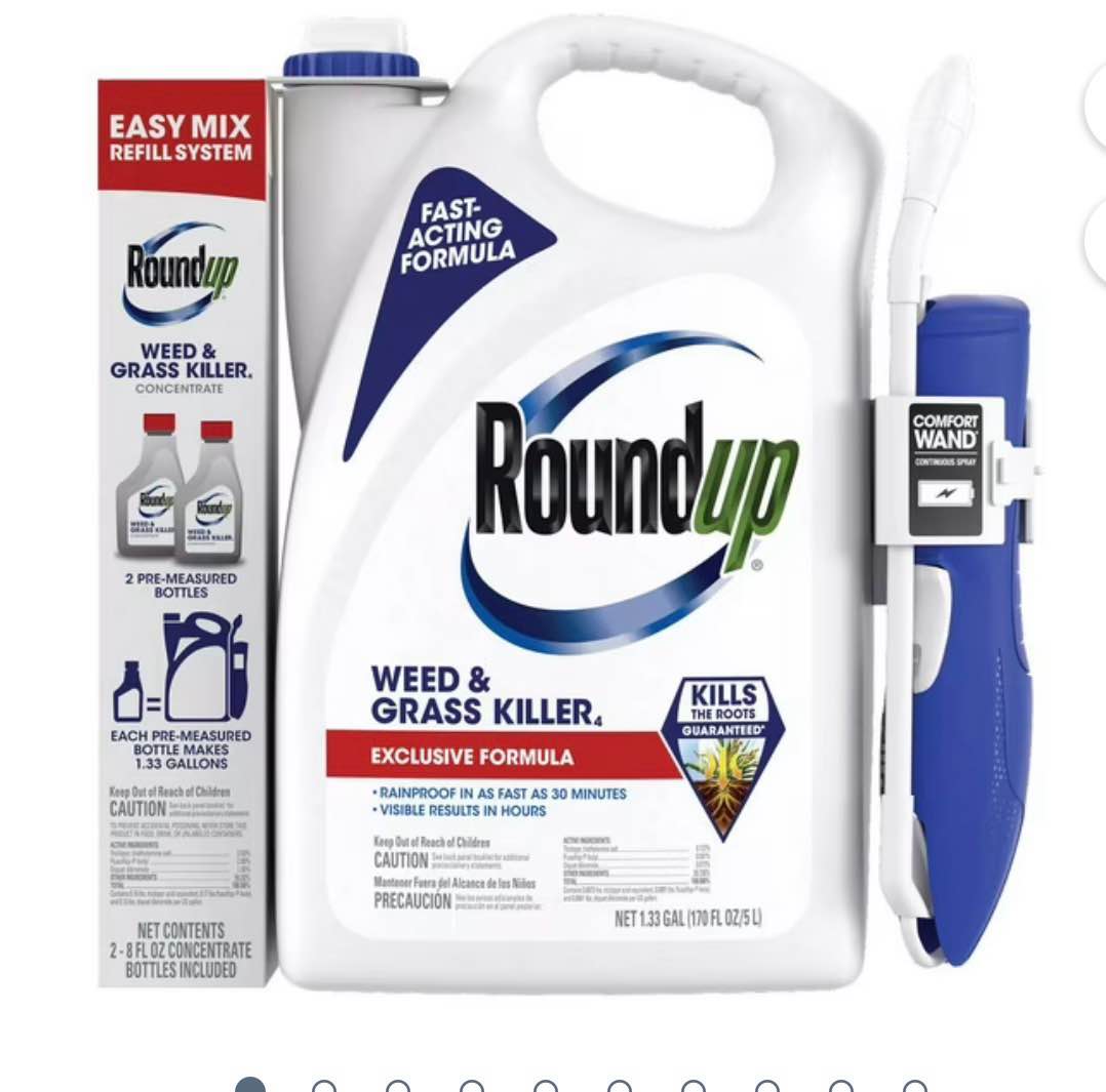 roundup weed and grass killer4 club bundle with comfort wand and 2 refills