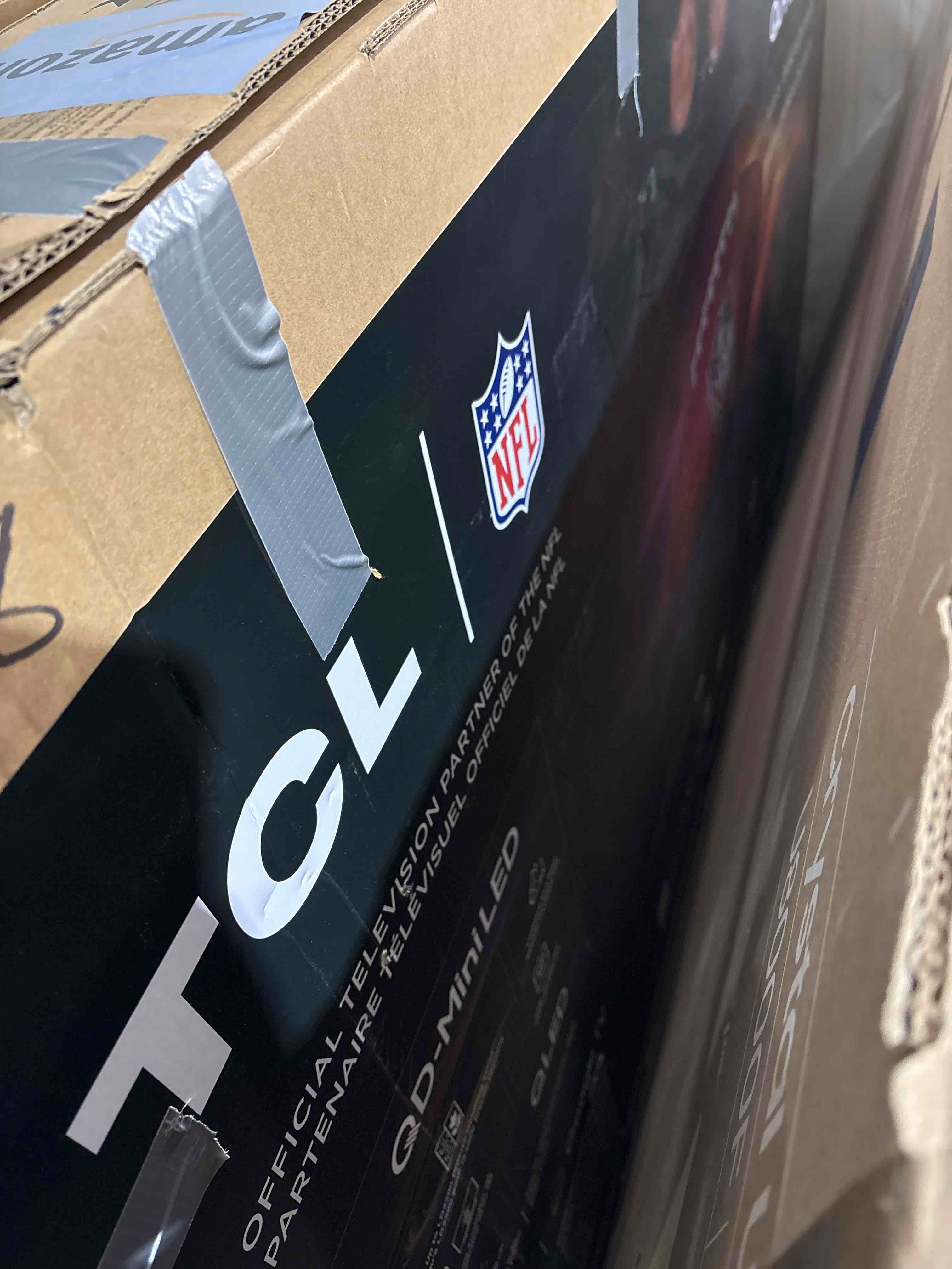 Condition photo showing As Is for TCL 85 Inch Class QM7K Series | Mini LED QLED 4K HDR | 85QM7K, 2025 Model | 120HZ-144HZ Anti Reflective Screen Smart Google TV Dolby Atmos Onkyo Audio | Voice Remote Alexa Gaming Streaming Television TV 85 inches