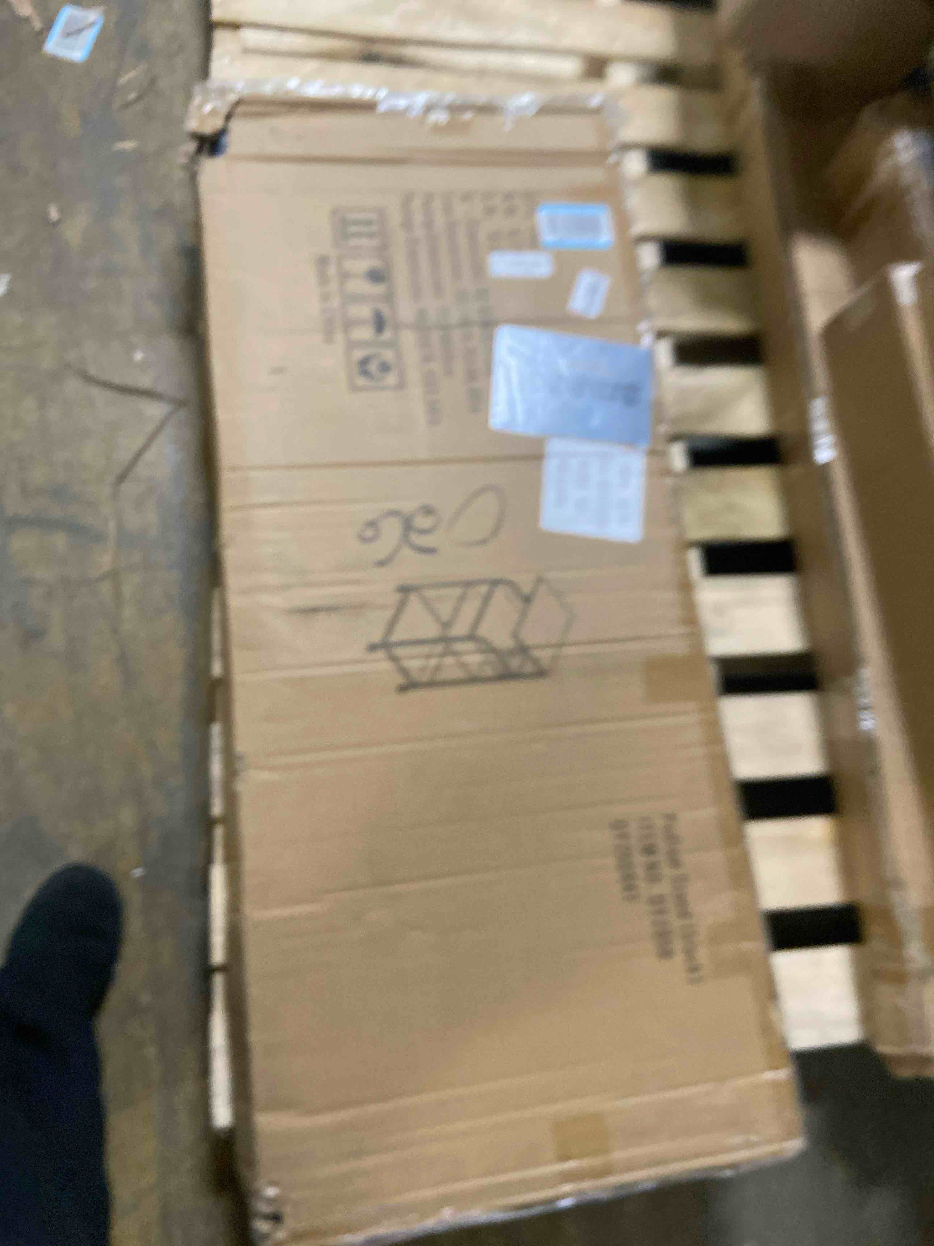 Condition photo showing Good Condition for 4 Tier Printer Stand with Storage Shelf, Large Tall Printer Cart with Wheels, Mobile Printer Table for Home Office, Adjustable Stands for Printer Heat Press Scanner Fax (Black) Black High