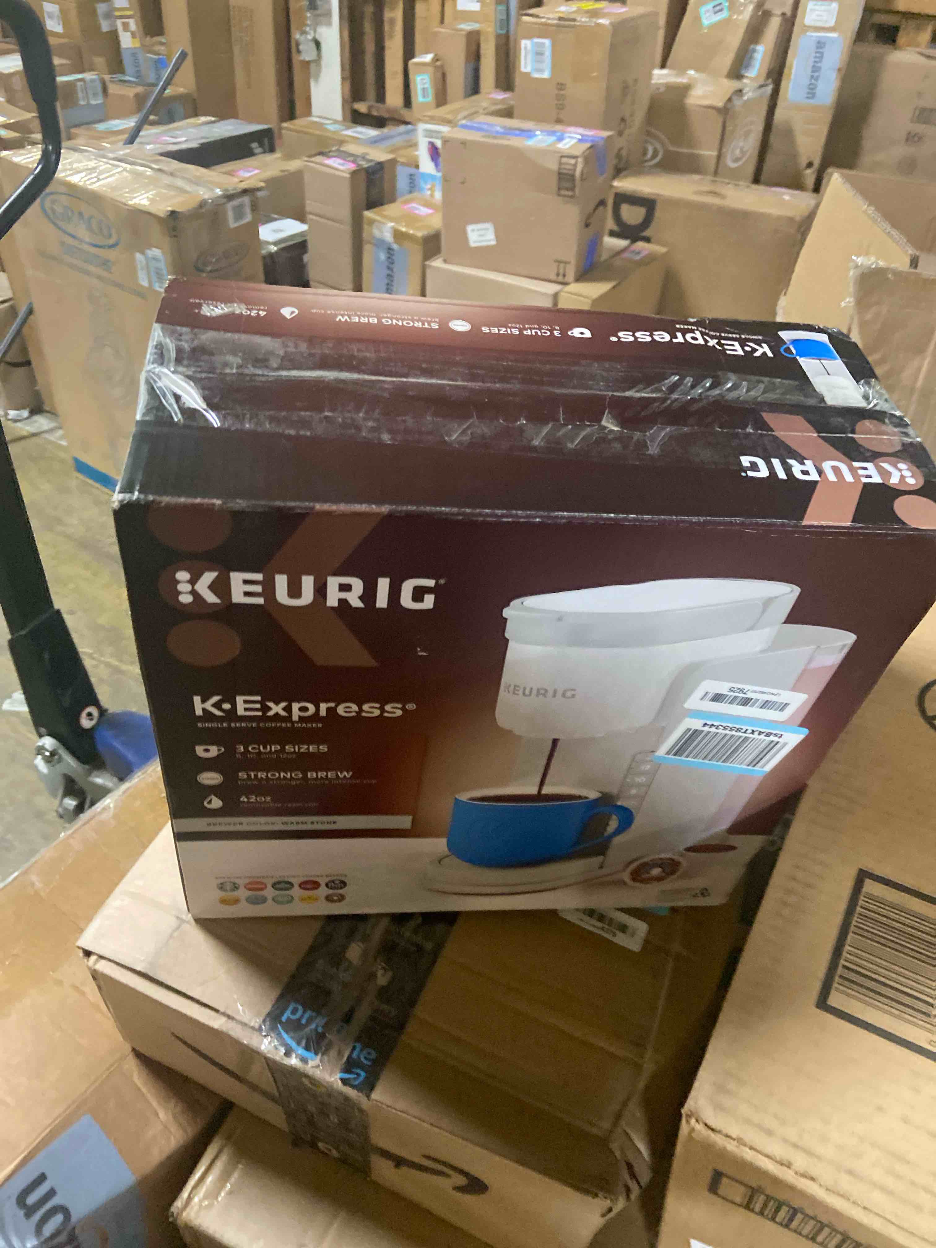 Condition photo showing Good Condition for Keurig K-Express Single Serve K-Cup Pod Coffee Maker, 3 Brew Sizes, Strong Button Feature, 42oz Removable Reservoir, Warm Stone