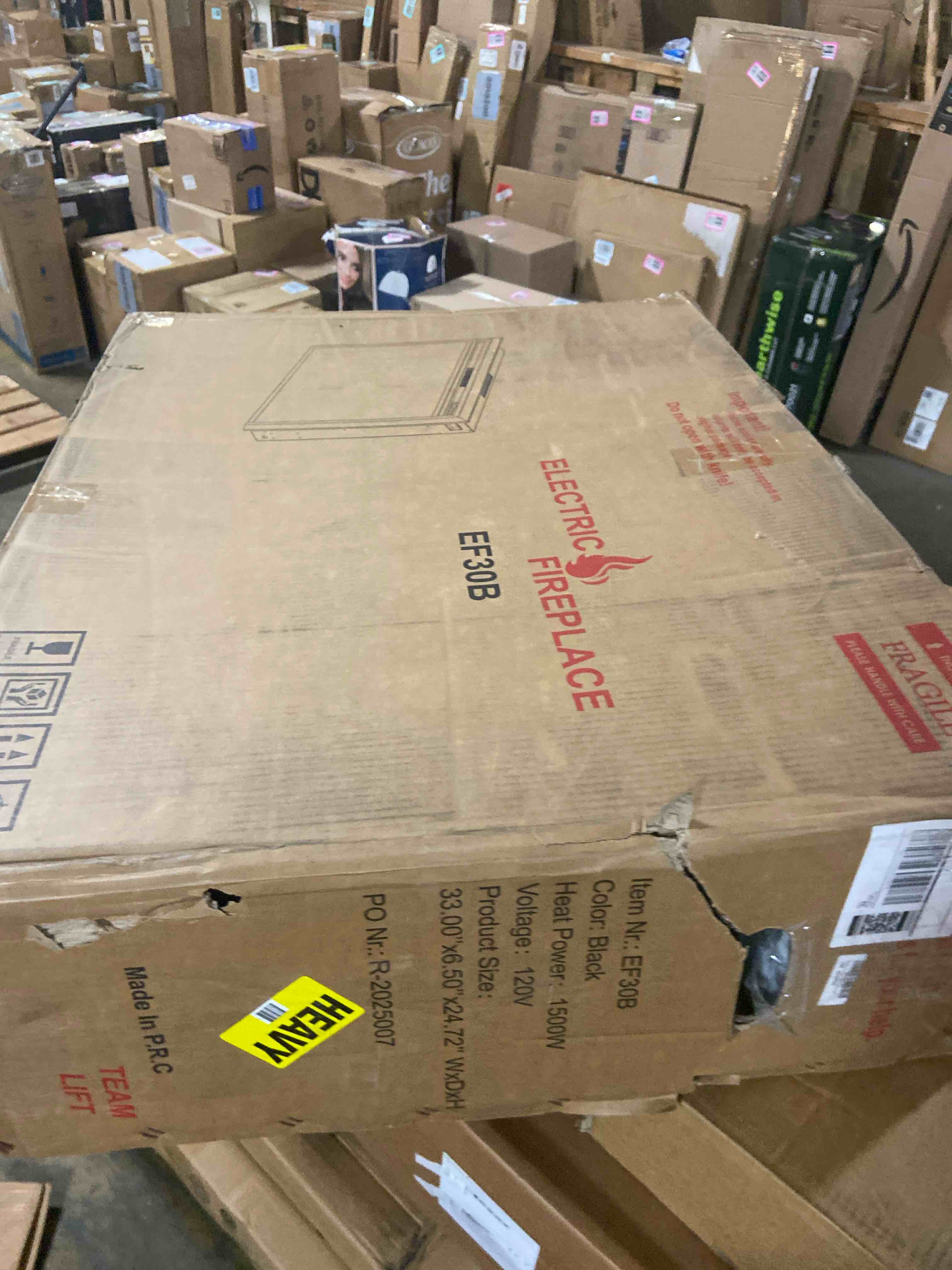 Condition photo showing Good Condition for 33" Width Electric Fireplace Inserts with Adjustable Flame Colors, Fireplace Heater with Touch Screen & Remote Control, Recessed in Wall, 750/1500W, Timer