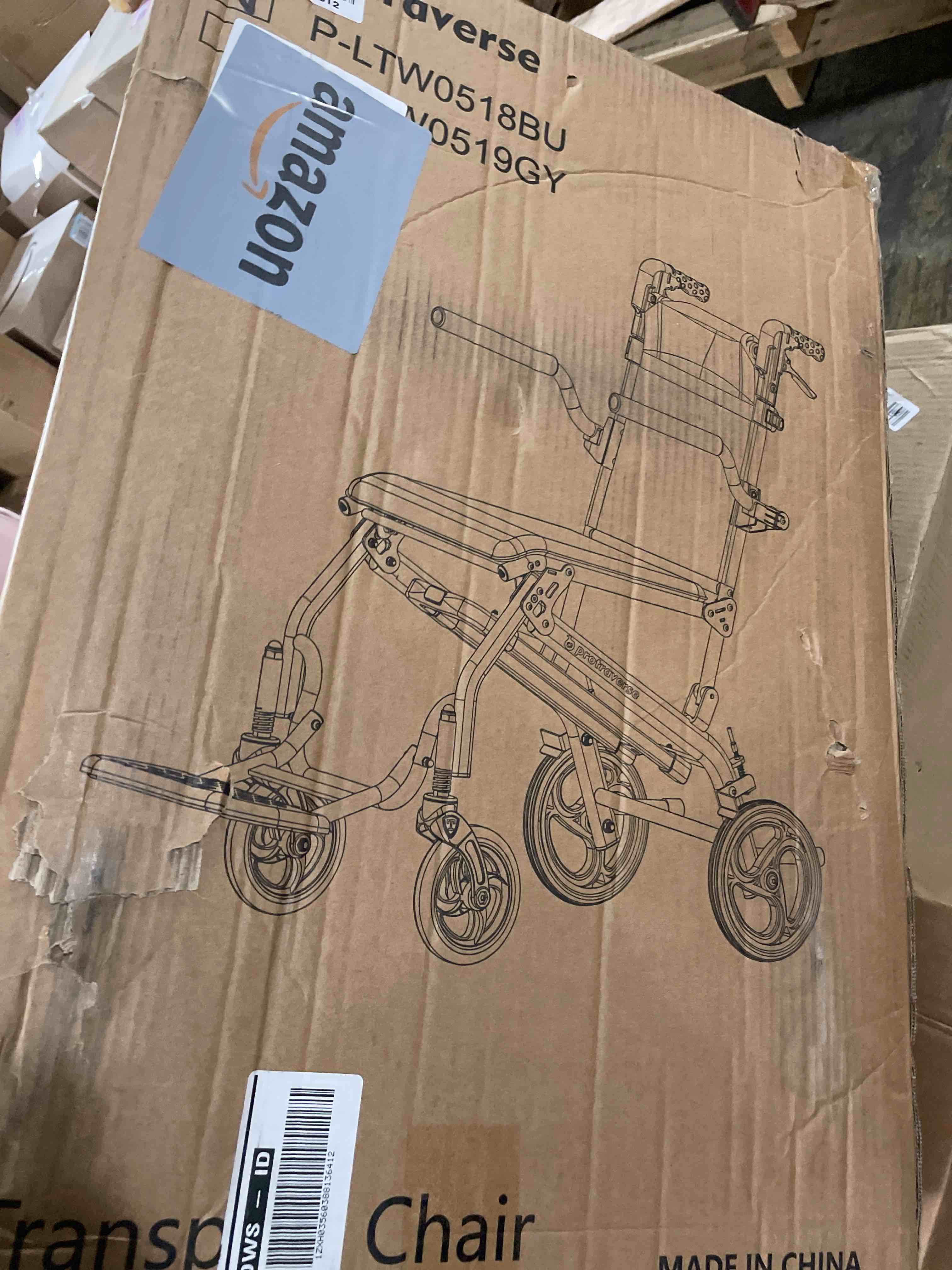 Condition photo showing Good Condition for Wheelchairs for Adults,Utral-Lightweight(only 19.4lbs) Transport Chair, Foldable and PortableTravel Wheelchair with Telescopic Handle,Portable Folding Transfer Wheelchairs for Seniors(Blue)