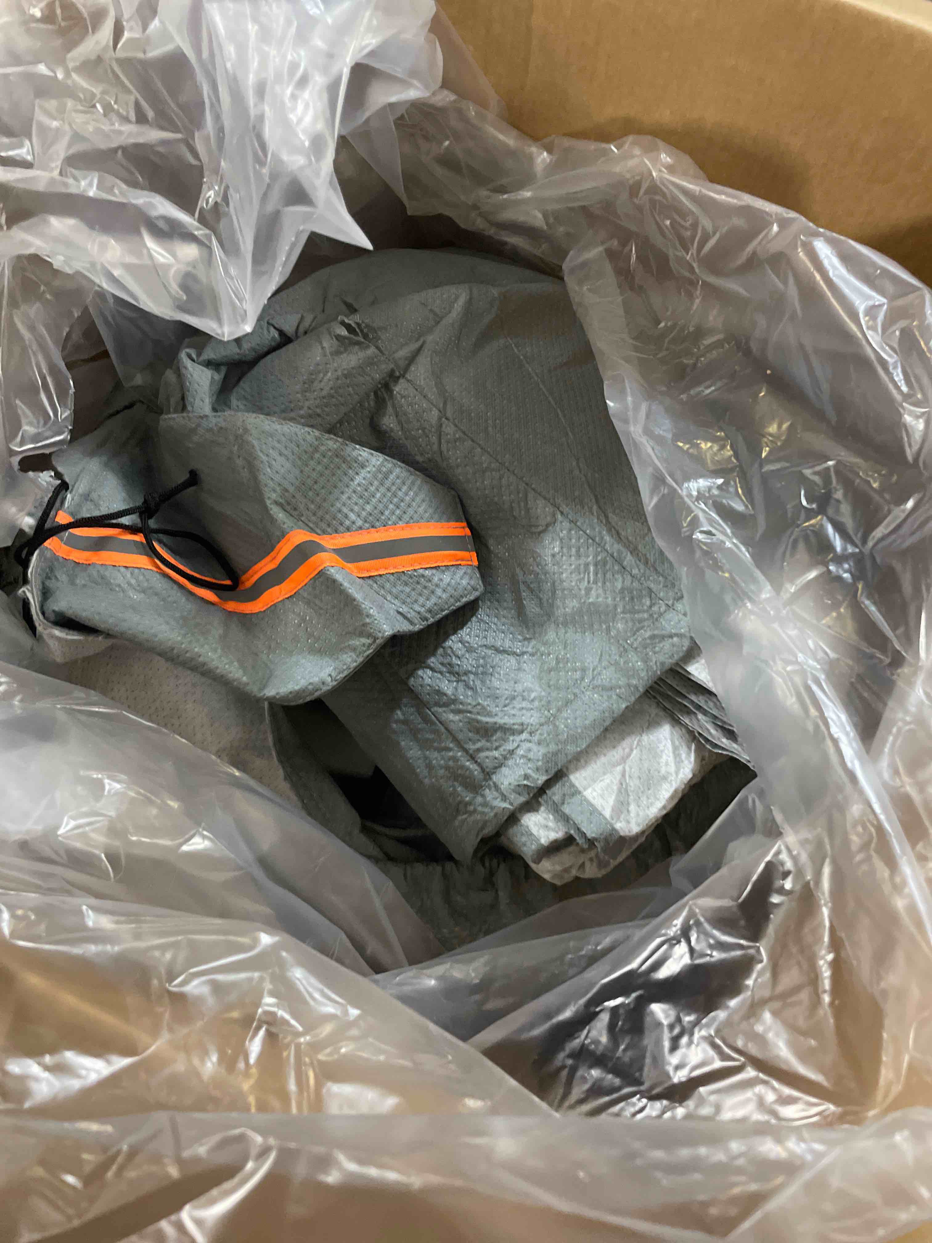 Condition photo showing As Is for Upgrade 7-Layer Heavy Duty RV Cover 30-33 FT | Fits RVs with Roof Top A/C | All-Weather Travel Trailer RV Cover for Snow & Wind Protection | Rip-Stop Camper Cover with 5+2 Straps