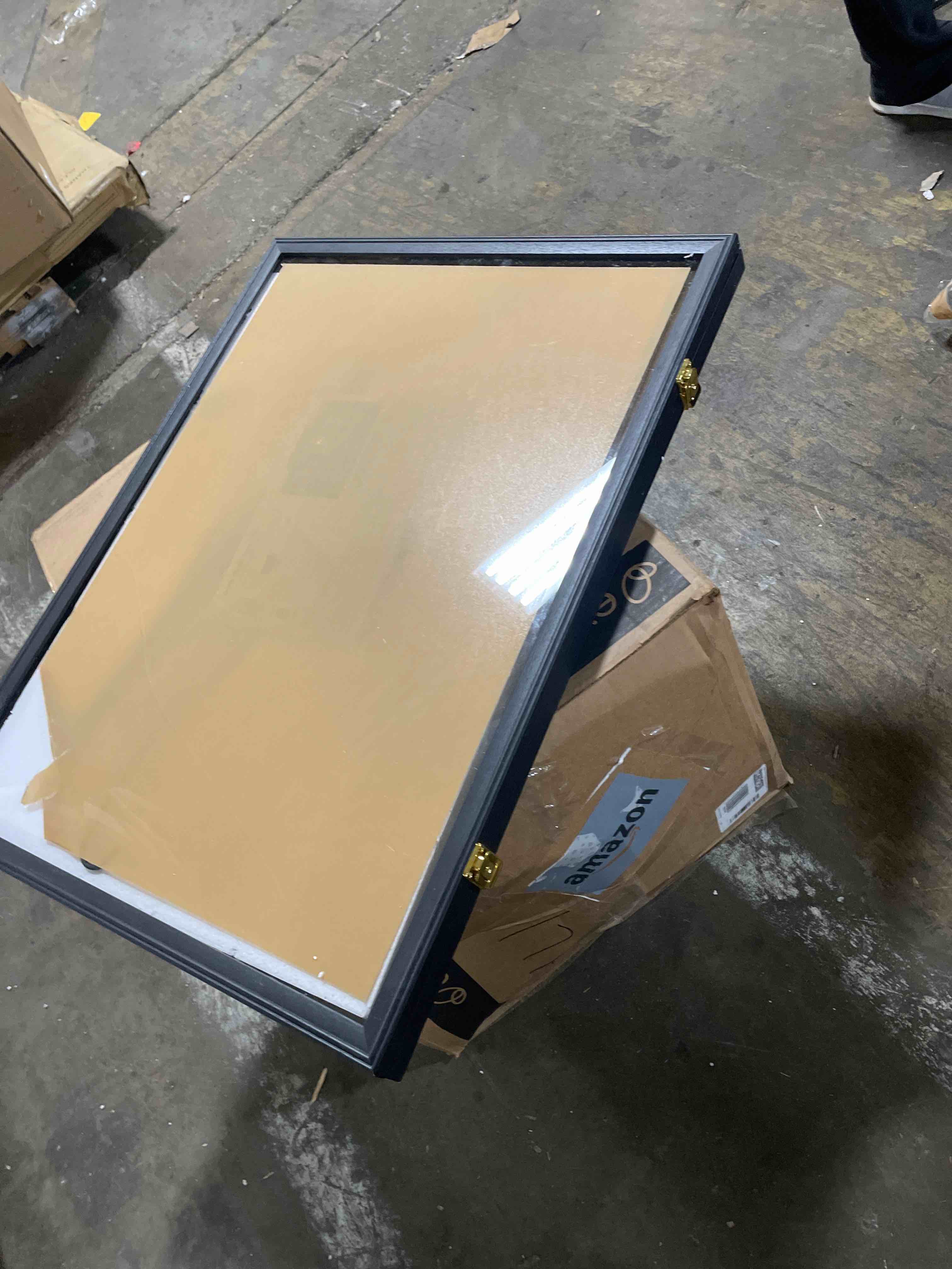 Condition photo showing New/Like New for 2XL Jersey Display Frame - Jersey Frame Display Case - Jersey Shadow Box for Baseball Basketball Football Soccer Hockey Sports Shirts, Uniform, 98%UV Protection Acrylic Glass, 2 Hanger(Black)