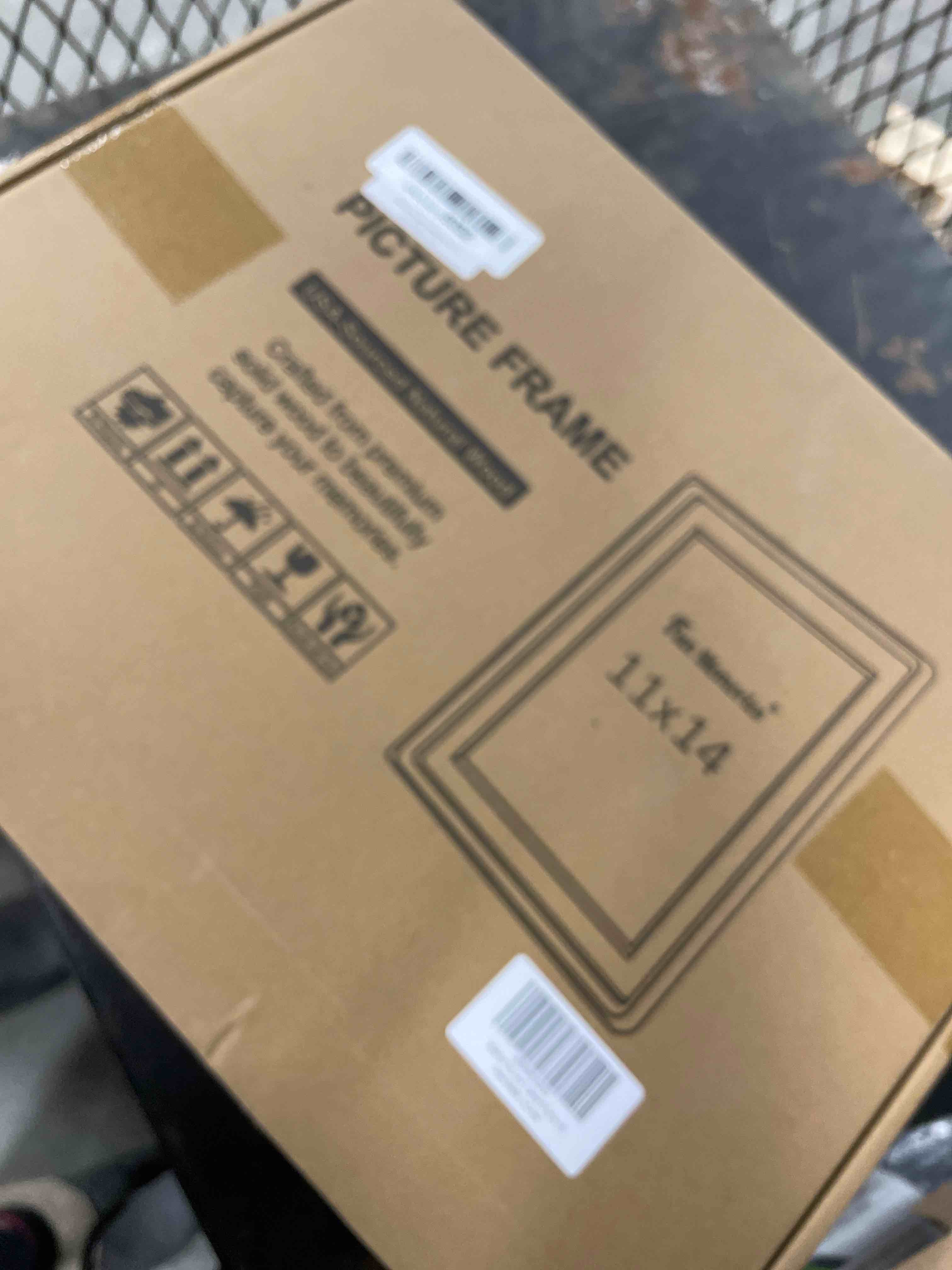 Condition photo showing New/Like New for 11x14 Wood Picture Frame, Solid Natural Walnut Photo Frame with Tempered Glass, 11 x 14 Wooden Frame Matted to 8x10, Wall or Tabletop Display,Version Shipped Randomly