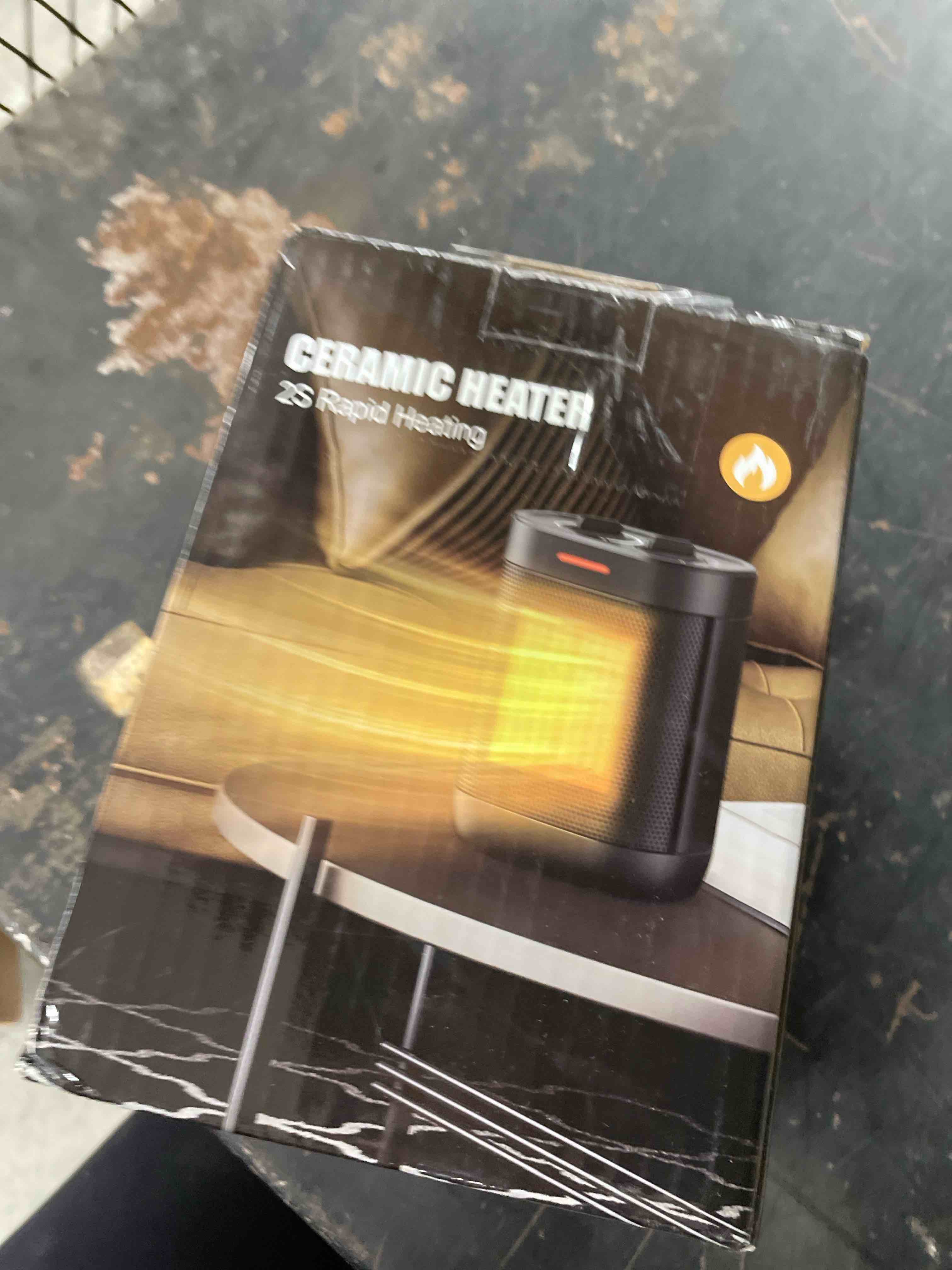 Condition photo showing Good Condition for 1000W Small Space Heaters for Indoor Use, PTC Ceramic Personal Heater with Overheating & Tip-Over Protection, Quiet Heating for Desktop Office Home