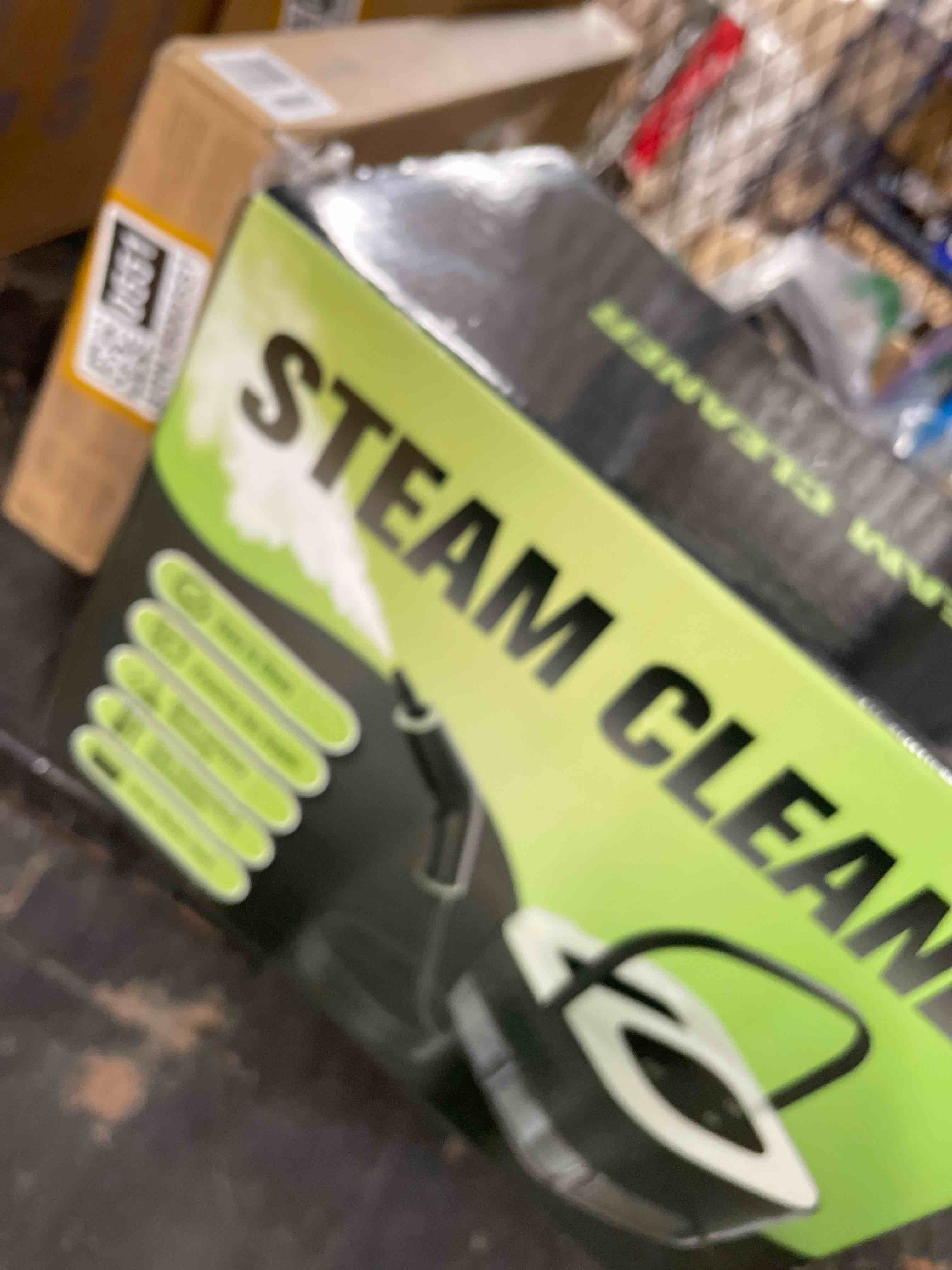 Condition photo showing As Is for Steam Cleaner, Portable Steamer for Cleaning with 15pcs Accessories, 6-Level Adjustable, 15s Heat-Up, Handheld Steam Cleaner for Home for Tile, Grease, Dirt, Grout, Car Detailing, Green